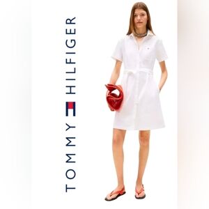 Tommy Hilfiger Crisp White Shirt Dress Szxxs